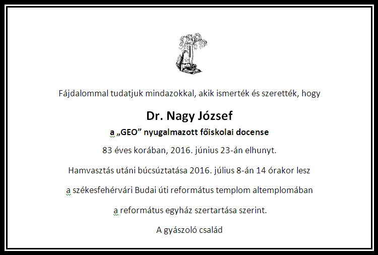 gyászjelentés